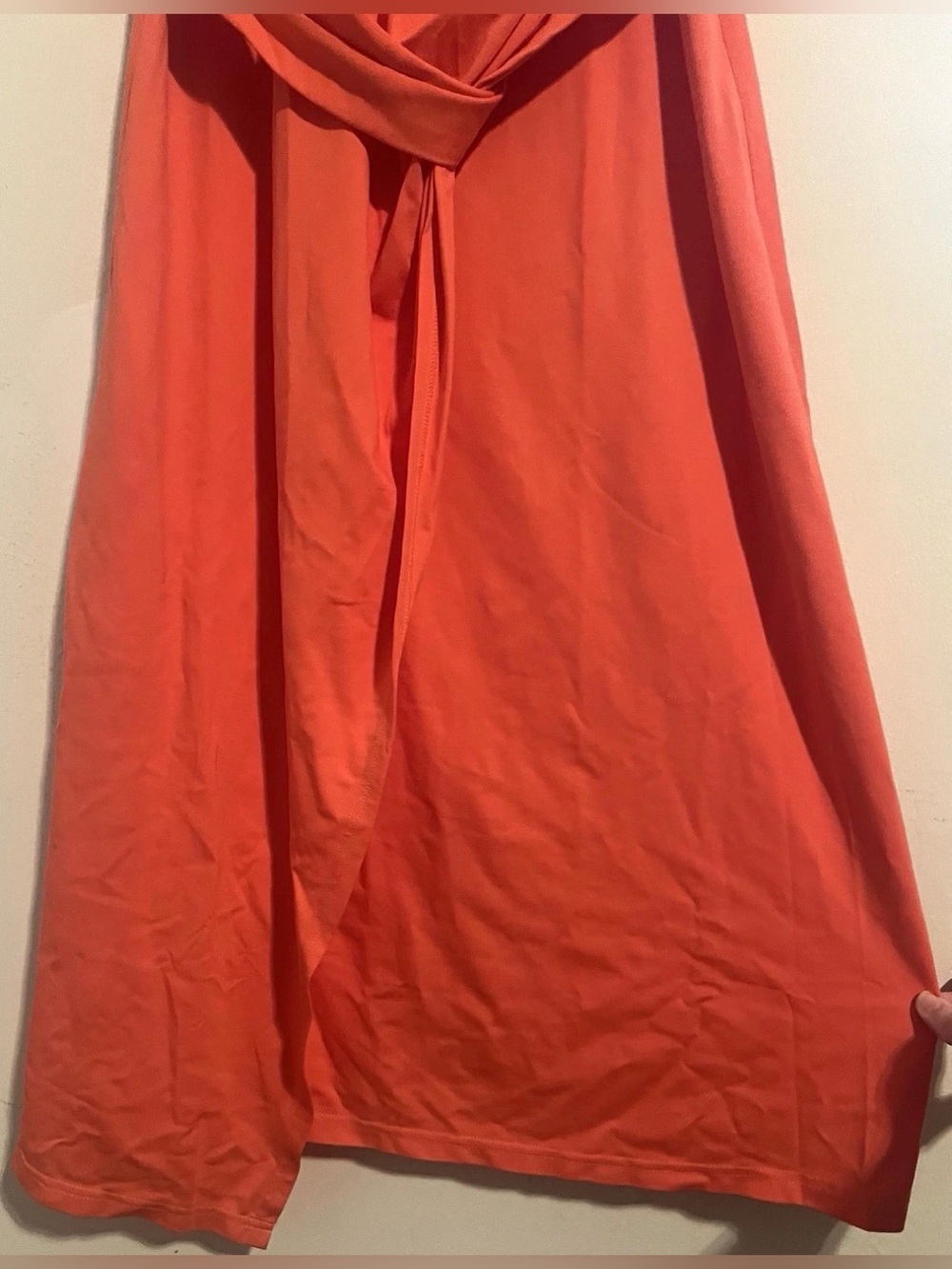 NWT Women’s JASAMBAC Sleeveless Orange Midi Dress with Knotted Waist Size XL - Picture 12 of 16